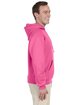 Jerzees Adult NuBlend FleecePullover Hooded Sweatshirt neon pink ModelSide