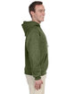 Jerzees Adult NuBlend FleecePullover Hooded Sweatshirt military grn hth ModelSide