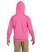 Jerzees Youth NuBlend Fleece Pullover Hooded Sweatshirt neon pink ModelBack