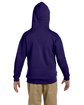 Jerzees Youth NuBlend Fleece Pullover Hooded Sweatshirt deep purple ModelBack