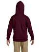 Jerzees Youth NuBlend Fleece Pullover Hooded Sweatshirt maroon ModelBack