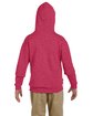 Jerzees Youth NuBlend Fleece Pullover Hooded Sweatshirt vint htr red ModelBack