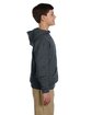 Jerzees Youth NuBlend Fleece Pullover Hooded Sweatshirt black heather ModelSide