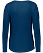 Augusta Sportswear Ladies' Tri-Blend Long Slevee T-Shirt navy heather ModelBack