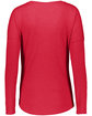Augusta Sportswear Ladies' Tri-Blend Long Slevee T-Shirt red heather ModelBack