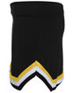 Augusta Sportswear Ladies' Pike Skirt blk/ wh/ mtl gld ModelSide