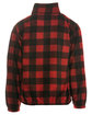 Burnside Men's Quarter-Zip Polar Fleece Pullover red/ black ModelBack
