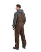 Berne Men's Heartland Insulated Washed Duck Bib Overall bark ModelBack