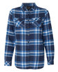 Burnside Ladies' Plaid Boyfriend Flannel Shirt blue/ white FlatFront