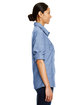 Burnside Ladies' Chambray Woven Shirt light denim ModelSide