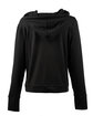 Burnside Ladies' Modest Crop Hooded Sweatshirt heather black ModelBack