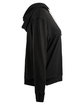 Burnside Ladies' Modest Crop Hooded Sweatshirt heather black ModelSide