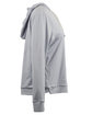 Burnside Ladies' Modest Crop Hooded Sweatshirt hthr light grey ModelSide