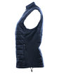 Burnside Ladies' Quilted Puffer Vest navy ModelSide