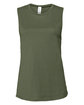 Bella + Canvas Ladies' Jersey Muscle Tank military green OFFront