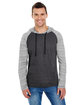 Burnside Adult Raglan Sleeve Striped Jersey Hooded T-Shirt  