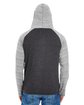 Burnside Adult Raglan Sleeve Striped Jersey Hooded T-Shirt  ModelBack