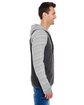 Burnside Adult Raglan Sleeve Striped Jersey Hooded T-Shirt  ModelSide