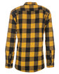 Burnside Men's Plaid Flannel Shirt gold/ black ModelBack