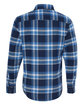 Burnside Men's Plaid Flannel Shirt blue/ white FlatBack