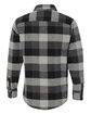 Burnside Men's Plaid Flannel Shirt black/ grey FlatBack