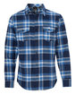 Burnside Men's Plaid Flannel Shirt blue/ white FlatFront