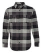 Burnside Men's Plaid Flannel Shirt black/ grey FlatFront