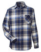 Burnside Woven Plaid Flannel With Biased Pocket blue/ ecru OFFront