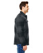 Burnside Adult Quilted Flannel Jacket black ModelSide