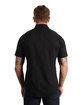 Burnside Men's Peached Poplin Short Sleeve Woven Shirt black/ wht dot ModelBack