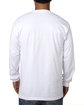 Bayside Unisex Made In USA Midweight Long Sleeve T-Shirt white ModelBack