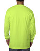 Bayside Unisex Made In USA Midweight Long Sleeve T-Shirt lime ModelBack