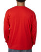 Bayside Unisex Made In USA Midweight Long Sleeve T-Shirt red ModelBack