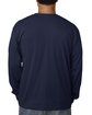 Bayside Unisex Made In USA Midweight Long Sleeve T-Shirt light navy ModelBack