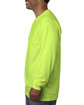 Bayside Unisex Made In USA Midweight Long Sleeve T-Shirt lime ModelSide