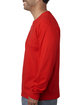 Bayside Unisex Made In USA Midweight Long Sleeve T-Shirt red ModelSide