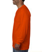 Bayside Unisex Made In USA Midweight Long Sleeve T-Shirt bright orange ModelSide
