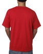 Bayside Unisex Made In USA Midweight Pocket T-Shirt red ModelBack