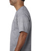 Bayside Unisex Made In USA Midweight Pocket T-Shirt dark ash ModelSide