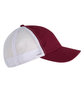 Big Accessories Washed Trucker Cap maroon/ white ModelSide