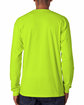 Bayside Unisex Made In USA Heavyweight Long Sleeve T-Shirt lime green ModelBack