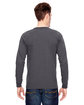 Bayside Unisex Made In USA Heavyweight Long Sleeve T-Shirt charcoal ModelBack