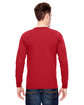 Bayside Unisex Made In USA Heavyweight Long Sleeve T-Shirt red ModelBack