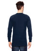 Bayside Unisex Made In USA Heavyweight Long Sleeve T-Shirt navy ModelBack