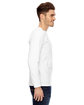 Bayside Unisex Made In USA Heavyweight Long Sleeve T-Shirt white ModelSide
