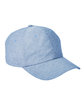 Big Accessories Summer Prep Cap blue chambray OFFront