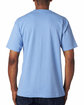 Bayside Unisex Made In USA Heavyweight Pocket T-Shirt carolina blue ModelBack