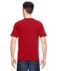 Bayside Unisex Made In USA Heavyweight Pocket T-Shirt red ModelBack