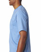 Bayside Unisex Made In USA Heavyweight Pocket T-Shirt carolina blue ModelSide