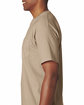 Bayside Unisex Made In USA Heavyweight Pocket T-Shirt sand ModelSide